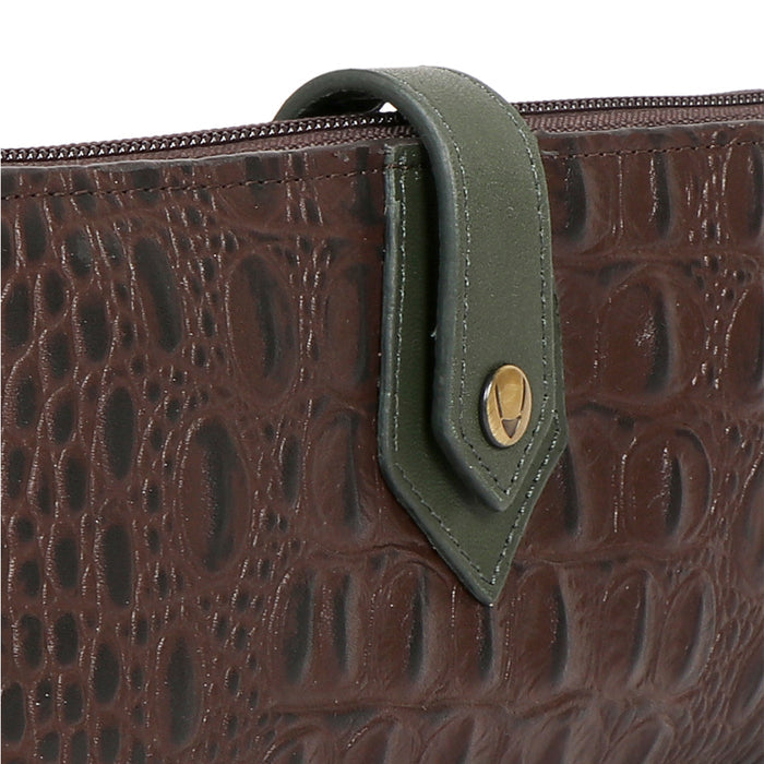 Ee Hongkong W2-M Brown Leather Zip Around Wallet