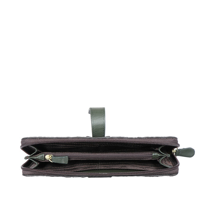 Ee Hongkong W2-M Brown Leather Zip Around Wallet