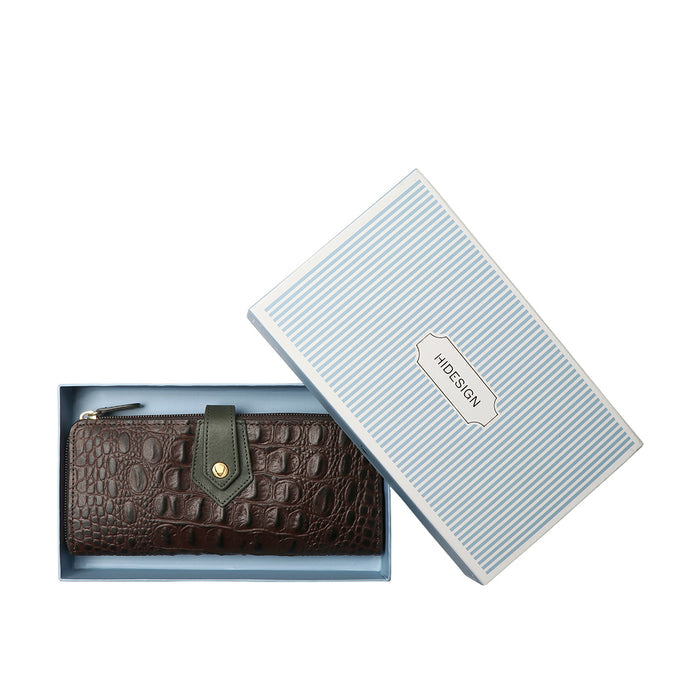 Ee Hongkong W2-M Brown Leather Zip Around Wallet