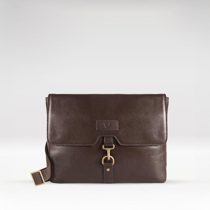 Ee Jaguar 03 Brown Leather  Messenger Bag