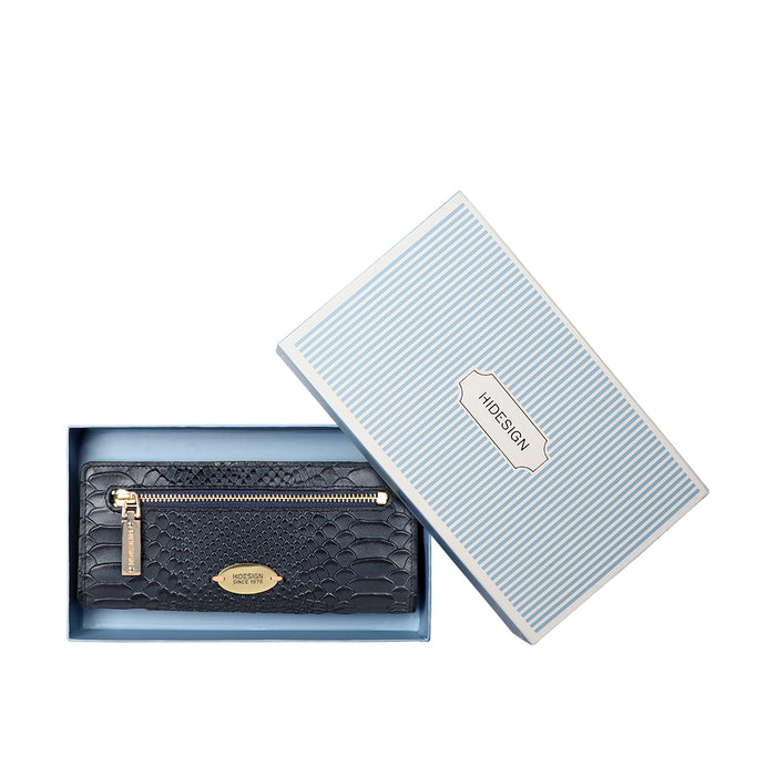 Ee Jupiter W1-M Blue Leather Bi-Fold Wallet