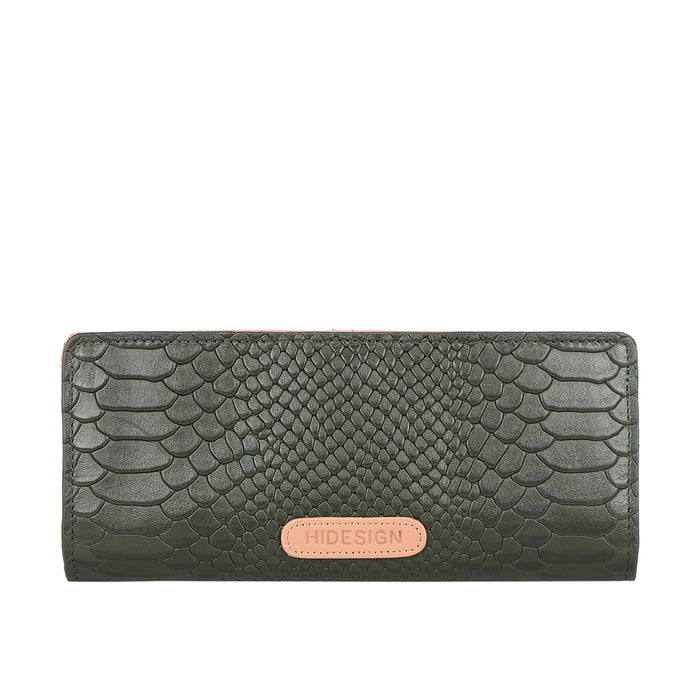 Ee Jupiter W1-M Green Leather Bi-Fold Wallet