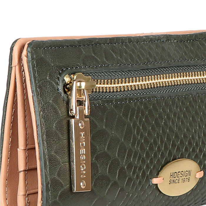 Ee Jupiter W1-M Green Leather Bi-Fold Wallet