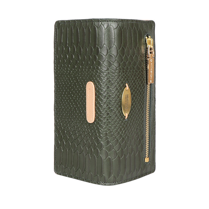 Ee Jupiter W1-M Green Leather Bi-Fold Wallet