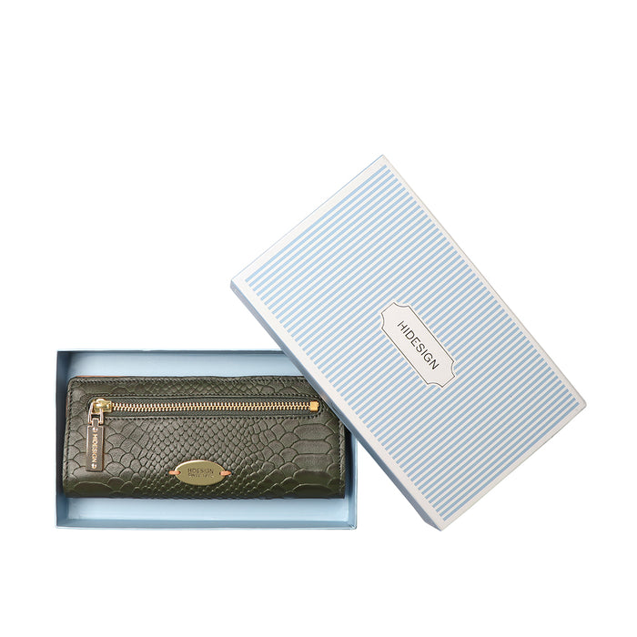 Ee Jupiter W1-M Green Leather Bi-Fold Wallet