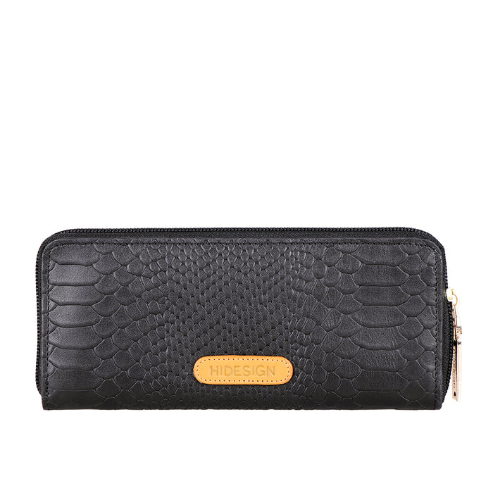 Ee Jupiter W2-M Black Leather Zip Around Wallet