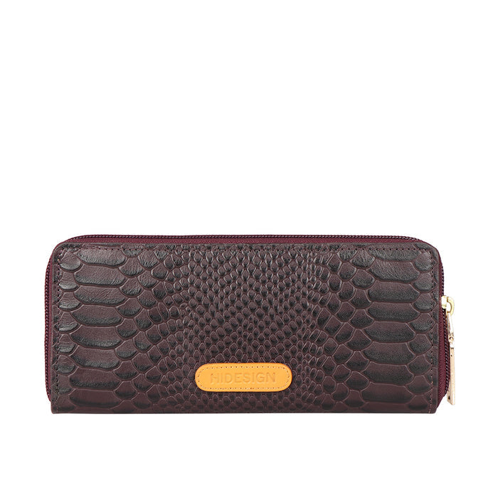 Ee Jupiter W2-M Violet Leather Zip Around Wallet