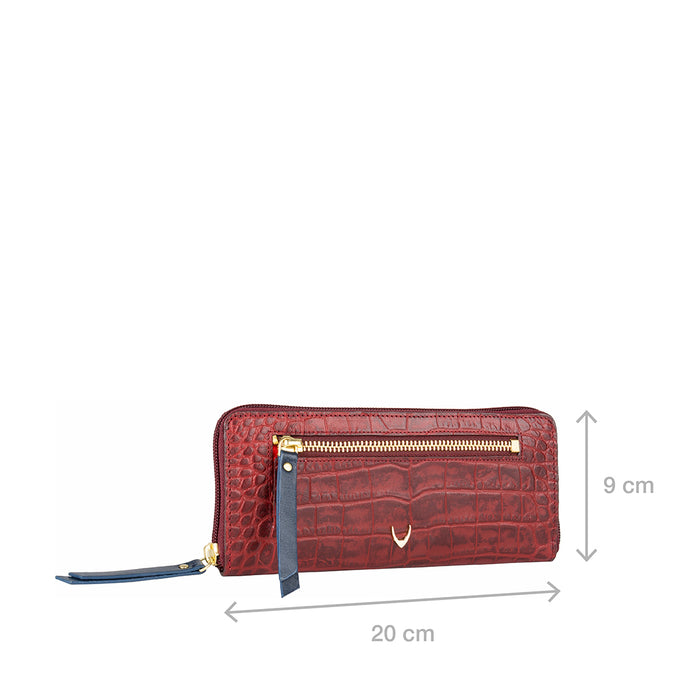 Ee Jupiter W2  Red Leather Zip Around Wallet