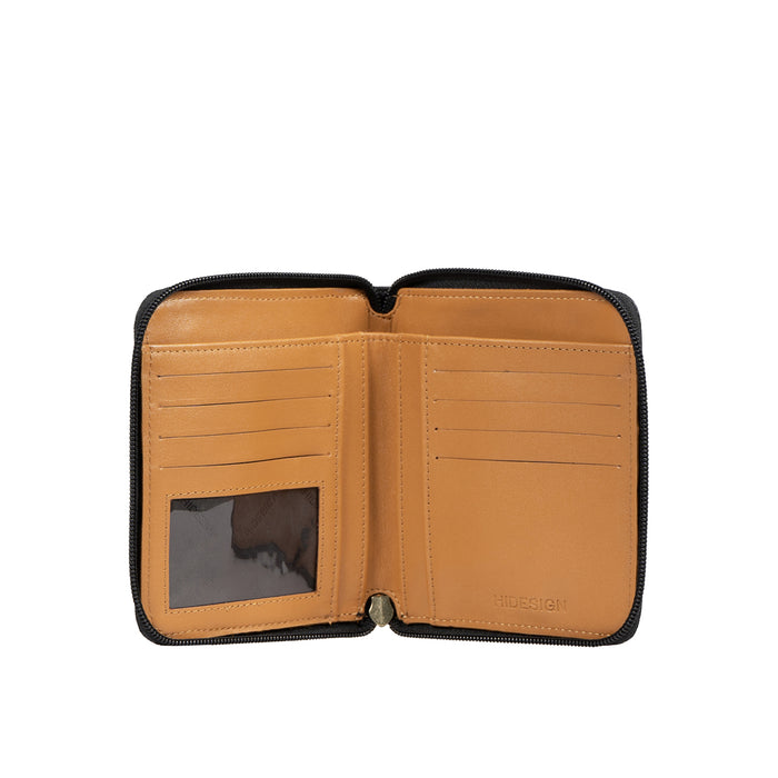Ee Jupiter W3-M Black Leather Zip Around Wallet