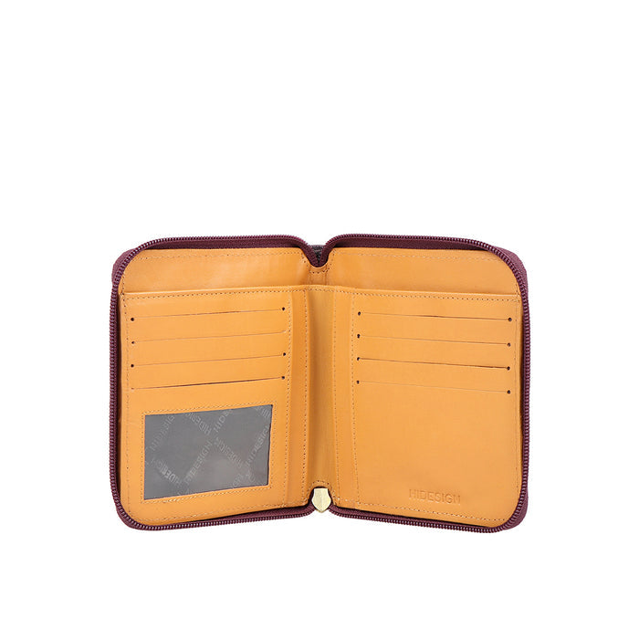 Ee Jupiter W3-M Violet Leather Zip Around Wallet