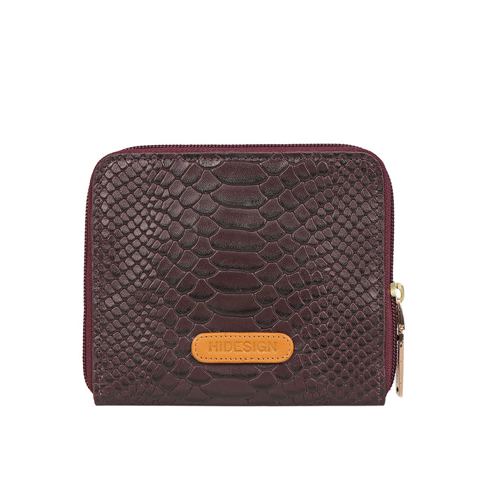 Ee Jupiter W3-M Violet Leather Zip Around Wallet