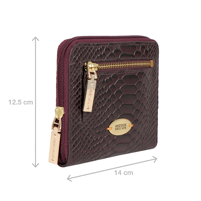 Ee Jupiter W3-M Violet Leather Zip Around Wallet