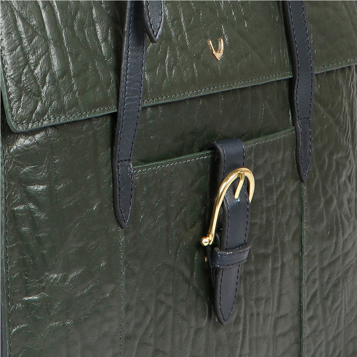 Ee Kathryn 02 Green Leather Laptop Bag