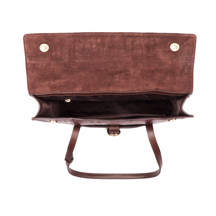 Ee Kathryn 02 Violet Leather Laptop Bag