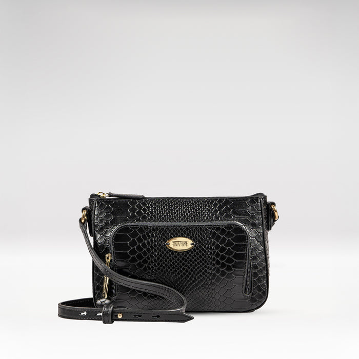 Ee Katniss 01 Black Leather Sling Bag