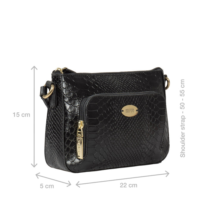 Ee Katniss 01 Black Leather Sling Bag