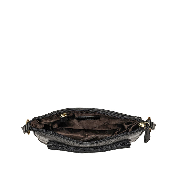 Ee Katniss 01 Black Leather Sling Bag