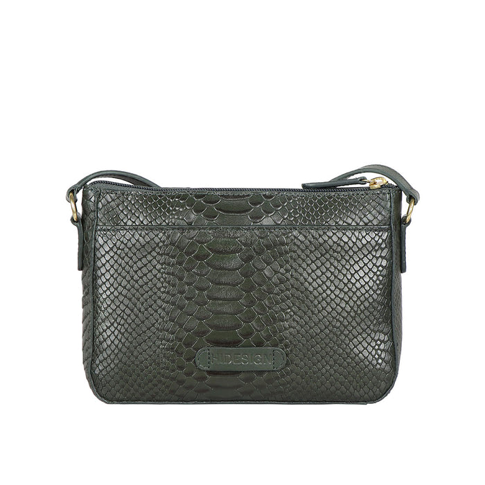 Ee Katniss 01 Green Leather Sling Bag