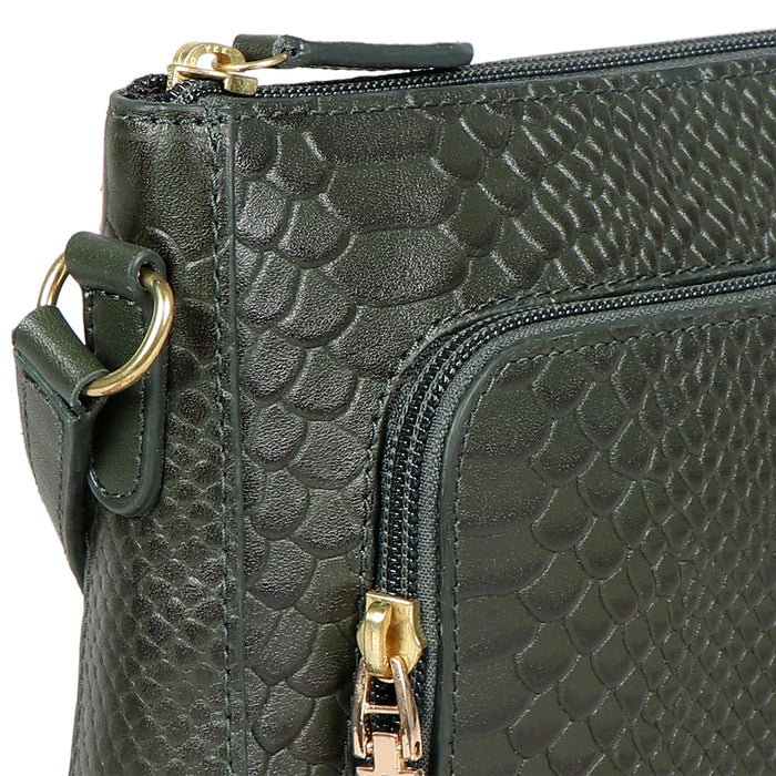 Ee Katniss 01 Green Leather Sling Bag