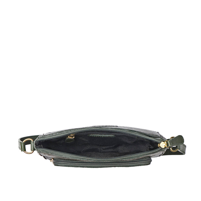 Ee Katniss 01 Green Leather Sling Bag