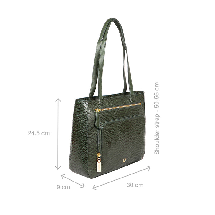 Ee Katniss 02 Green Leather Shoulder Bag