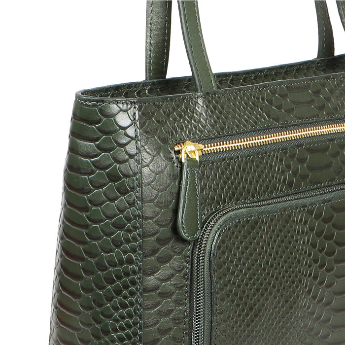 Ee Katniss 02 Green Leather Shoulder Bag