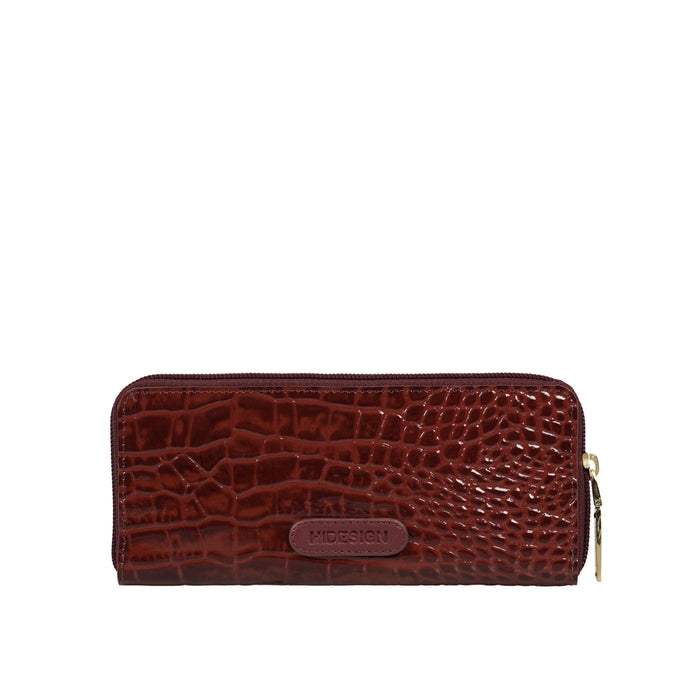 Ee Katniss W1-M Red Leather Zip Around Wallet