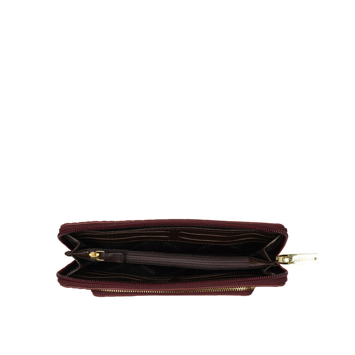 Ee Katniss W1-M Red Leather Zip Around Wallet