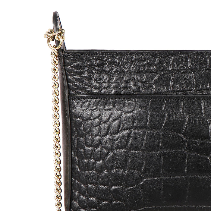 Ee Keira 04 Black Leather Sling Bag