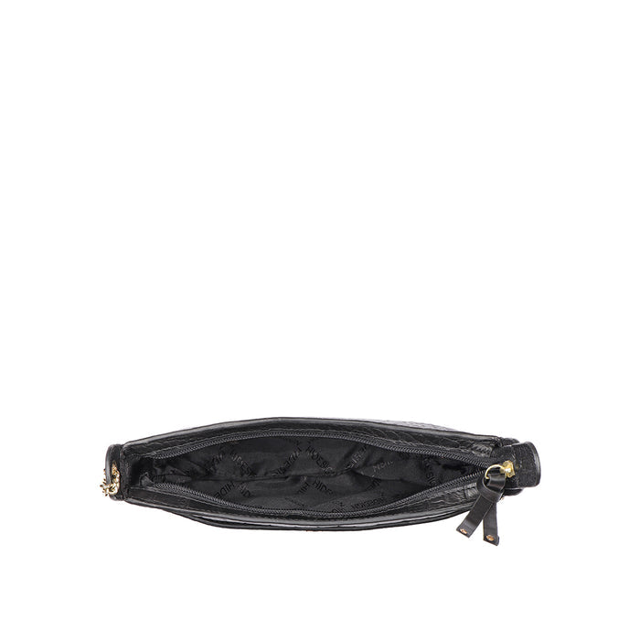 Ee Keira 04 Black Leather Sling Bag