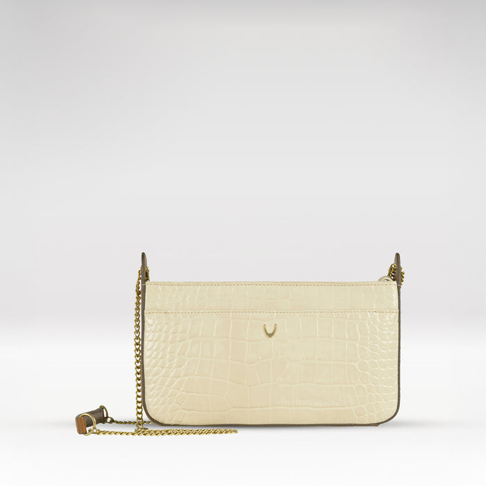 Ee Keira 04-M White Leather Sling Bag