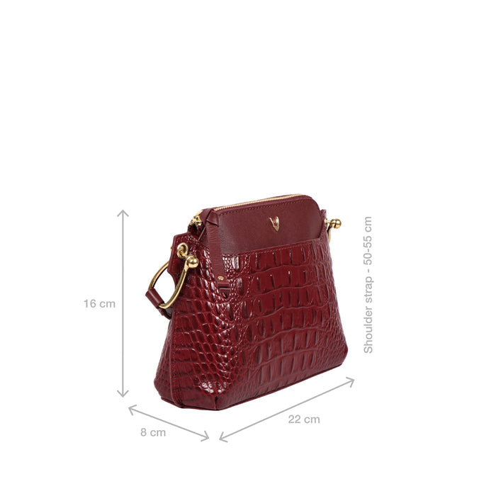 Ee Kelly 02 Red Leather Sling Bag