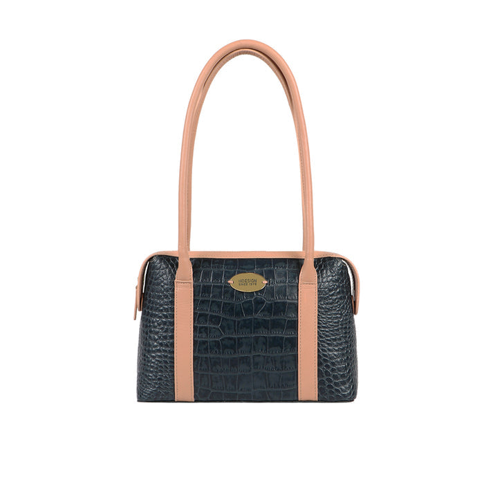 Ee Kendall Blue Leather Shoulder Bag