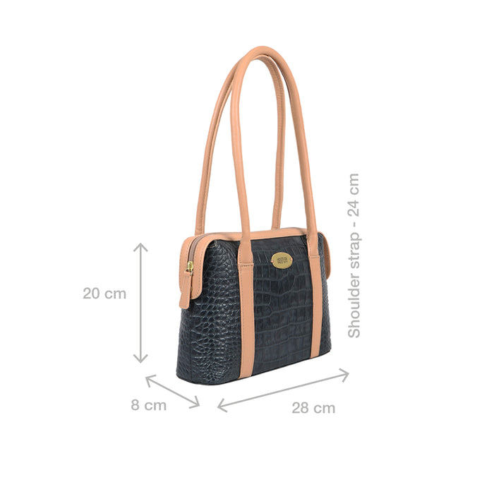 Ee Kendall Blue Leather Shoulder Bag