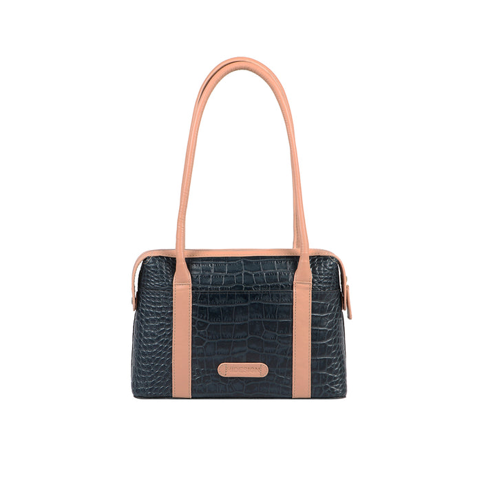Ee Kendall Blue Leather Shoulder Bag