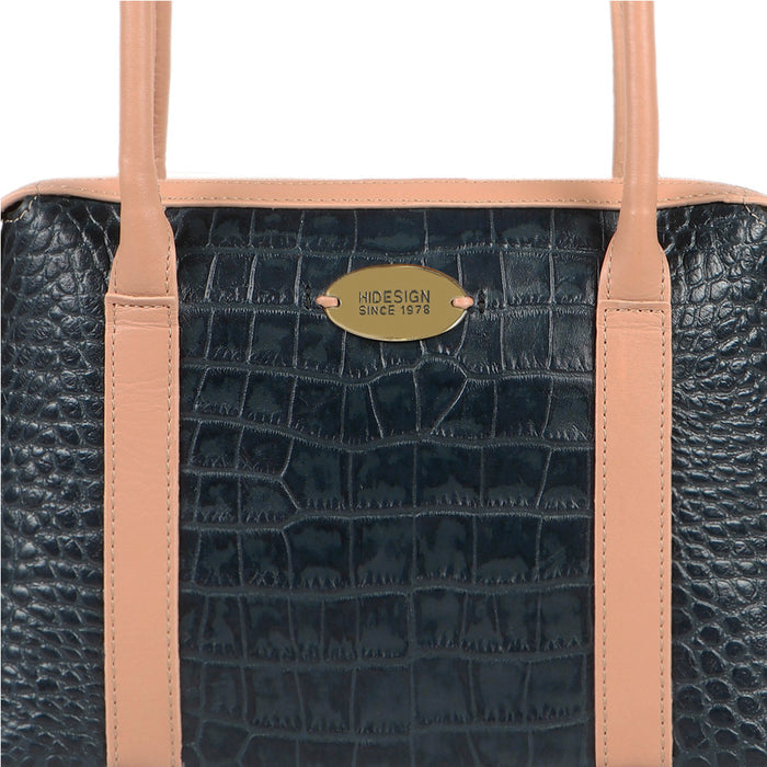 Ee Kendall Blue Leather Shoulder Bag