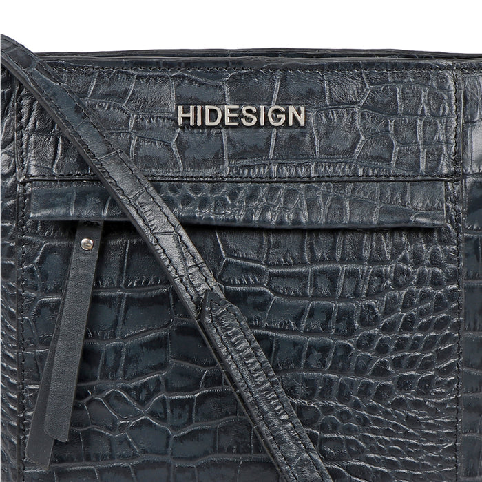 Ee Kesha 01 Blue Leather Sling Bag
