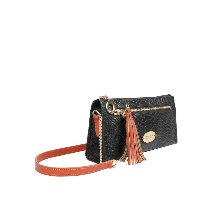 Ee Kuhulu 01 Black Leather Sling Bag