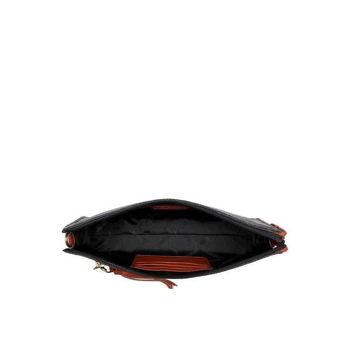 Ee Kuhulu 01 Black Leather Sling Bag
