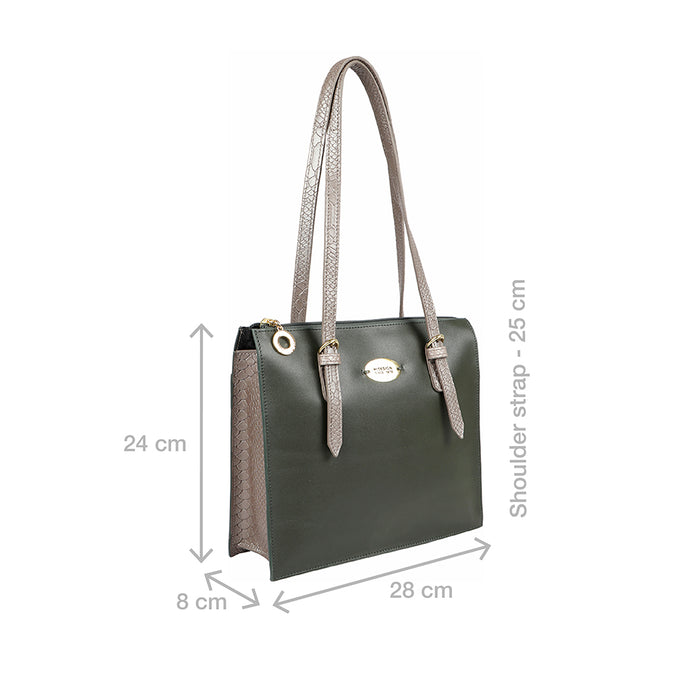 Ee Kuhulu 02 Green Leather Shoulder Bag