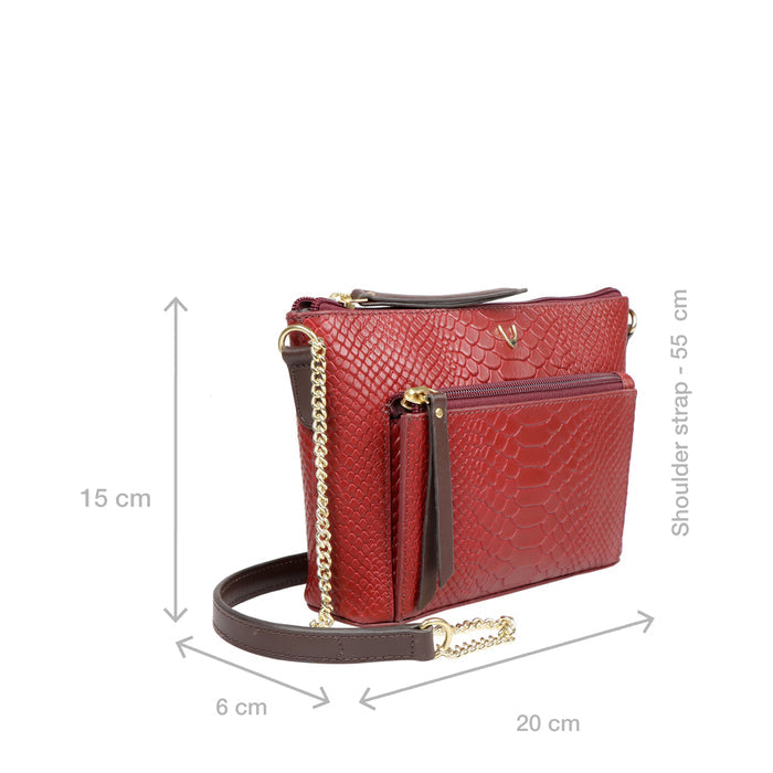 Ee Kuhulu 03 Marsala Leather Sling Bag
