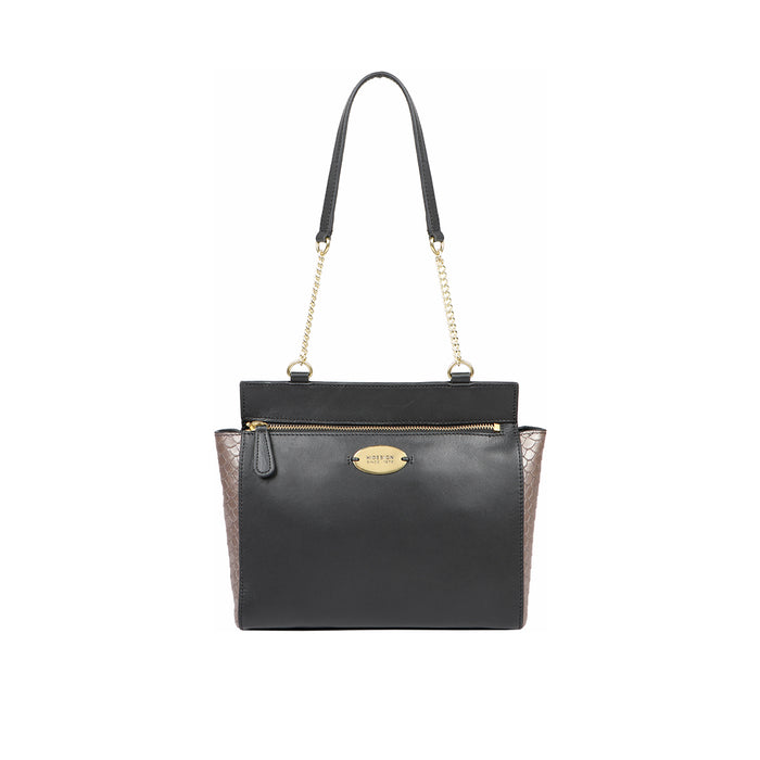 Ee Kuhulu 04 Black Leather Shoulder Bag