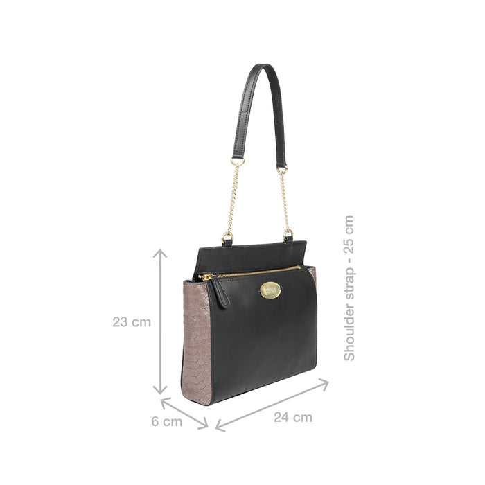 Ee Kuhulu 04 Black Leather Shoulder Bag