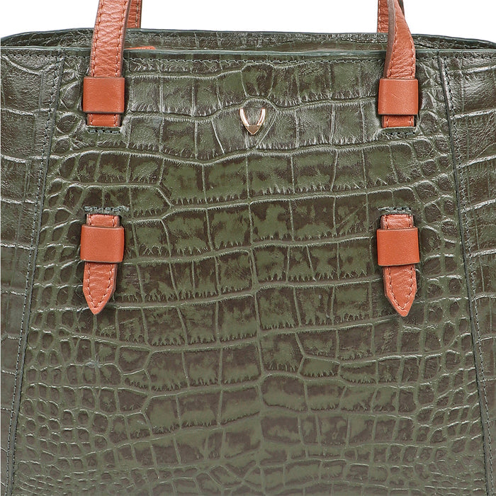 Ee Leandra 02 Green Leather Shoulder Bag