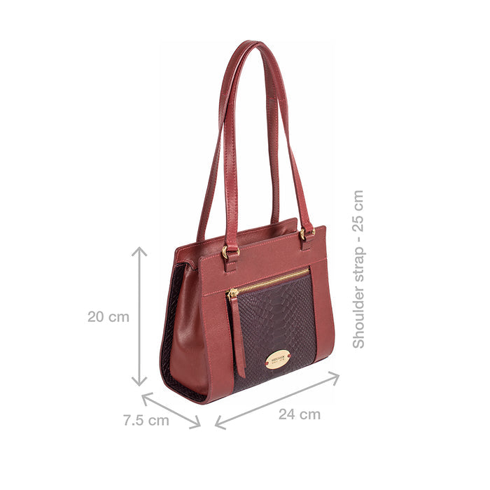Ee Libra 01 Red Leather Shoulder Bag