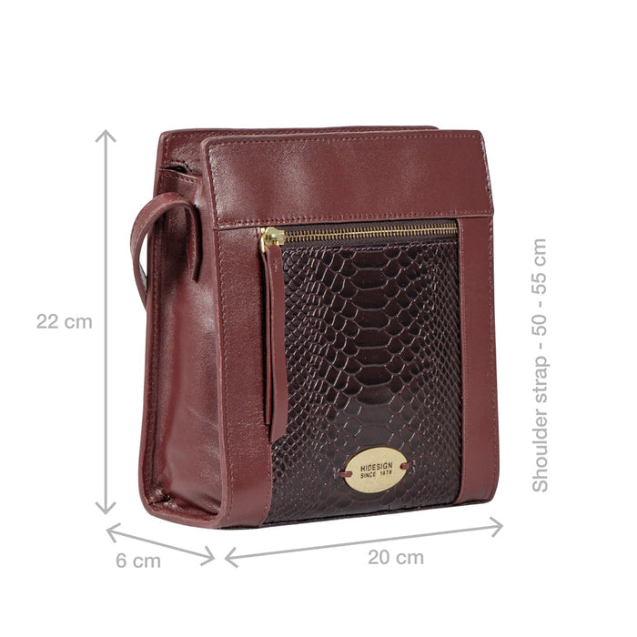 Ee Libra 03 Red Leather Sling Bag