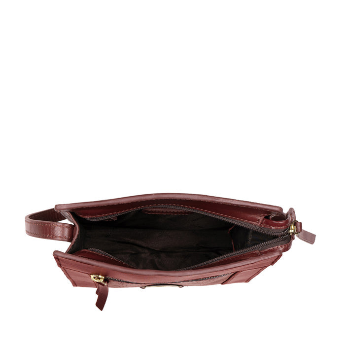 Ee Libra 03 Red Leather Sling Bag