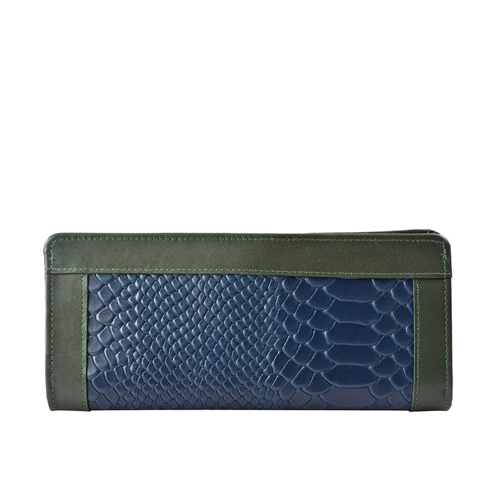 Ee Libra W1  Blue Leather Bi-Fold Wallet