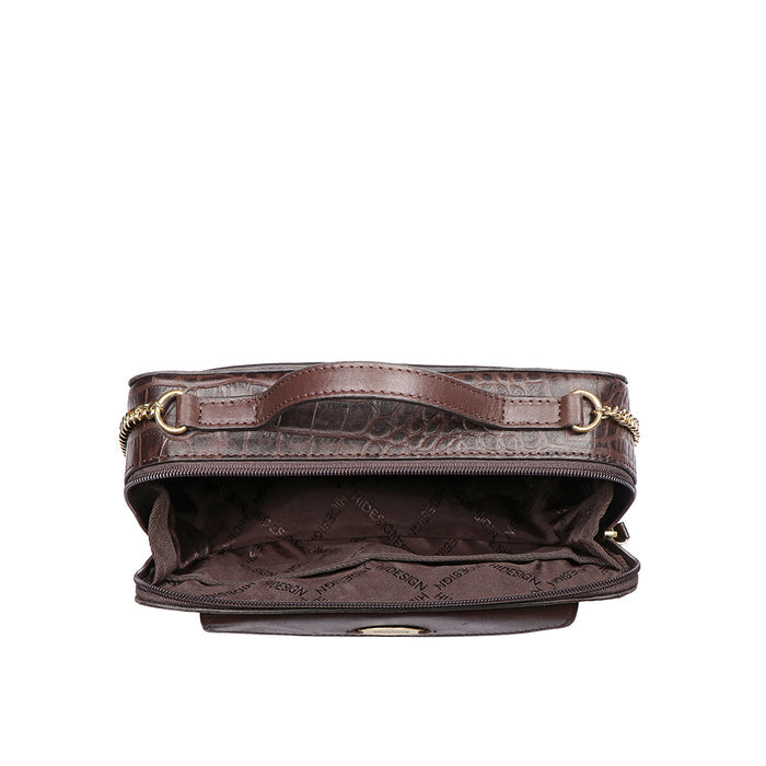 Ee Lilac 02 Brown Leather Sling Bag