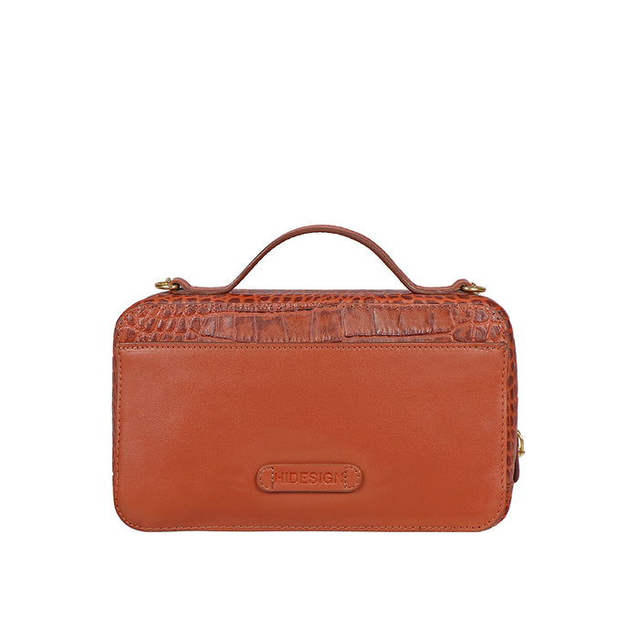 Ee Lilac 02 Tan Leather Sling Bag